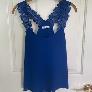 Beautiful bright blue tank top